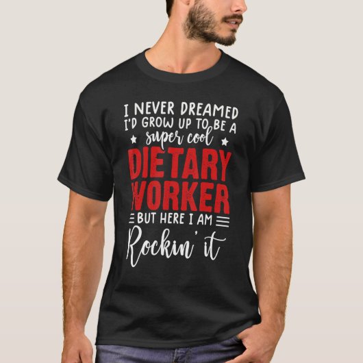 給食感謝シャツおもしろいサービス業 Tシャツ (正面)