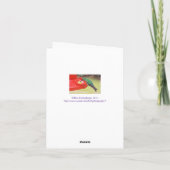 給餌器でハミングバードがハミングしている カード (裏面)