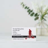 絨毯を敷いた床のクリーニングの名刺 名刺 (スタンド正面)