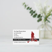 絨毯を敷いた床のクリーニングの名刺 名刺 (スタンド正面)