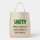統一がある場所に勝利がある – Unity トートバッグ (裏面)