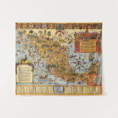 統一されたなメキシコ州の地図 タペストリー (正面(横))