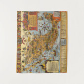 統一されたなメキシコ州の地図 タペストリー (正面)