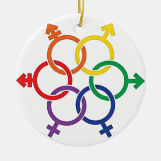 統一されたなLGBTQ セラミックオーナメント