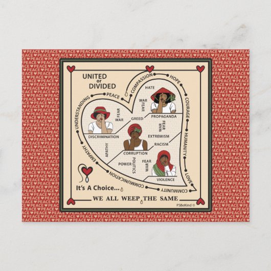 統一されたまたは1_に分割 ポストカード (正面)