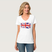統一されたイギリスカッコいい国旗Tシャツ – イギリス Tシャツ (正面フル)
