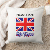 統一されたイギリス国パーソナライズされた旗 クッション (ブランケット)