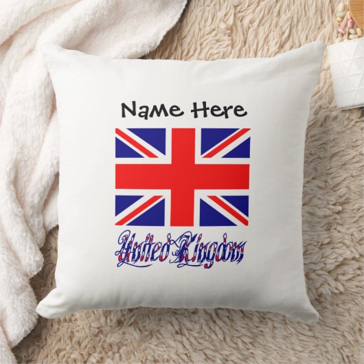 統一されたイギリス国パーソナライズされた旗 クッション (ブランケット)