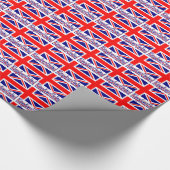 統一されたイギリス国旗のギフト ラッピングペーパー (角)