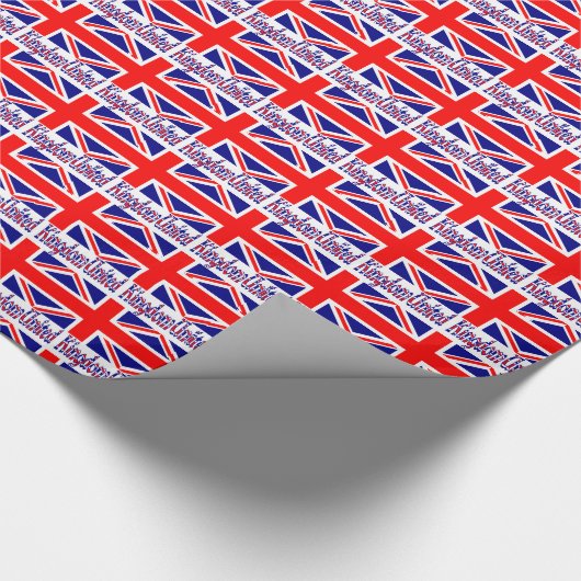 統一されたイギリス国旗のギフト ラッピングペーパー (角)