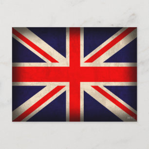 統一されたイギリス国旗の動揺してはがき ポストカード