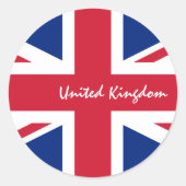 統一されたイギリス国旗の愛国者/スポーツ ラウンドシール (正面)