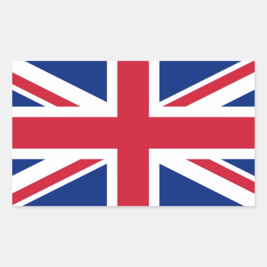 統一されたキングダム国旗のシール* 長方形シール (正面)