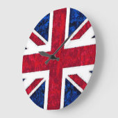統一されたキングダム国旗の時計 ラージ壁時計 (傾斜)
