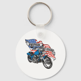 統一されたバイクもしくは自転車に乗る人 キーホルダー