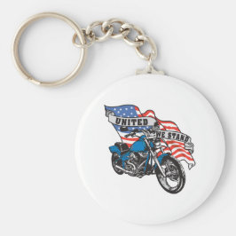 統一されたバイクもしくは自転車に乗る人 キーホルダー