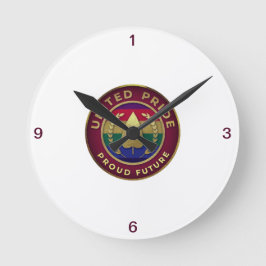 統一されたプライド誇りを持った未来 ラウンド壁時計