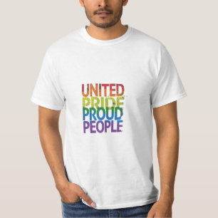 統一されたプライド 愛国心のある男性のTシャツ Tシャツ