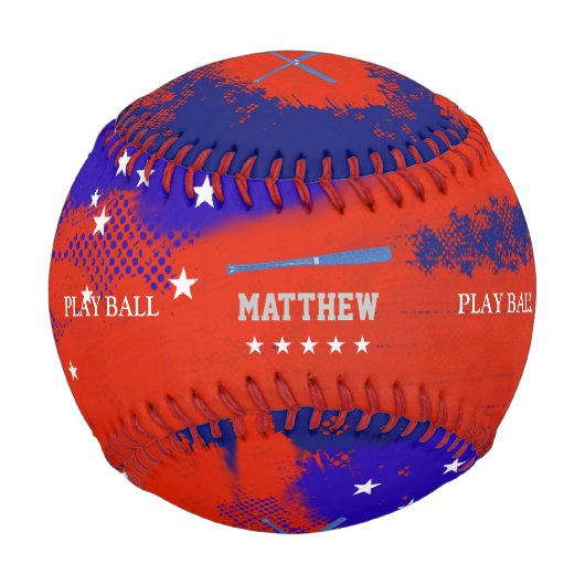 統一された州こうもり及び遊ボールパーソナライズされた 野球ボール (裏面)