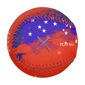 統一された州こうもり及び遊ボールパーソナライズされた 野球ボール (正面左)