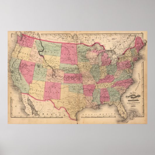 統一された州と領土 ポスター (正面)