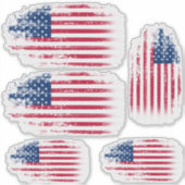 統一された州のカスタム国旗 シール (正面)