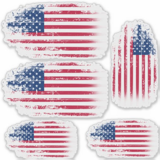 統一された州のカスタム国旗 シール (正面)