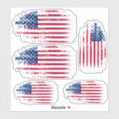 統一された州のカスタム国旗 シール (シート)