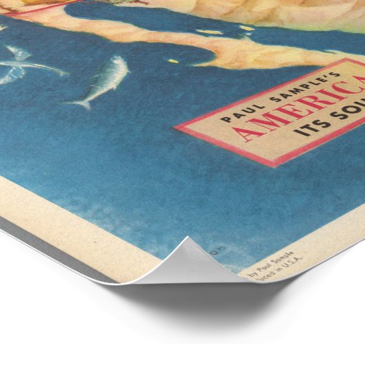 統一された州の地図 – アメリカの農業と農業 ポスター (角)