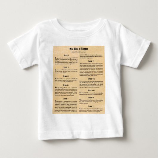 統一された州の権利書 ベビーTシャツ (正面)