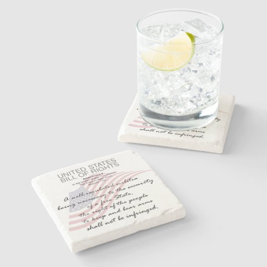 統一された州の権利。修正第2条 ストーンコースター (横)