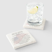 統一された州の権利。第五補正 ストーンコースター (横)