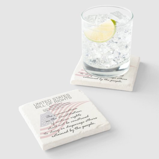 統一された州の権利。第9条改正 ストーンコースター (横)