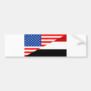 統一された州アメリカイエメン半旗アメリカ国 バンパーステッカー