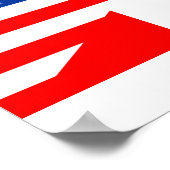 統一された州アメリカカナダ半旗アメリカ国 ポスター (角)