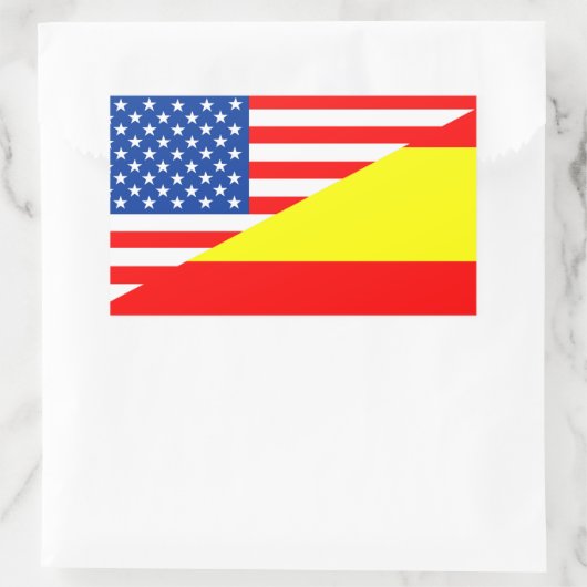 統一された州アメリカスペイン半旗アメリカ国 長方形シール (バッグ)