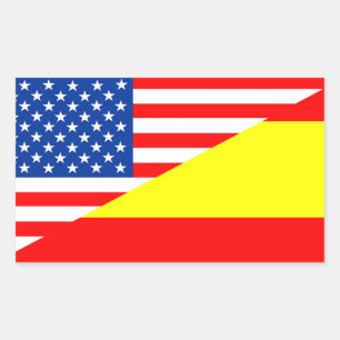 統一された州アメリカスペイン半旗アメリカ国 長方形シール