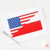 統一された州アメリカ中西部国旗アメリカ国 長方形シール (封筒)