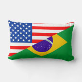統一された州アメリカ合衆国ブラジル半旗アメリカ国 ランバークッション (裏面)