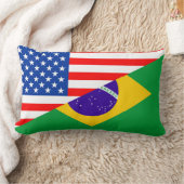 統一された州アメリカ合衆国ブラジル半旗アメリカ国 ランバークッション (ブランケット)
