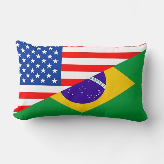 統一された州アメリカ合衆国ブラジル半旗アメリカ国 ランバークッション (正面)