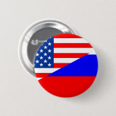 統一された州アメリカ合衆国ロシア半旗アメリカ国 缶バッジ (正面&裏面)