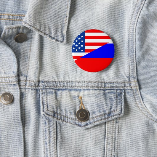 統一された州アメリカ合衆国ロシア半旗アメリカ国 缶バッジ (インサイチュ)