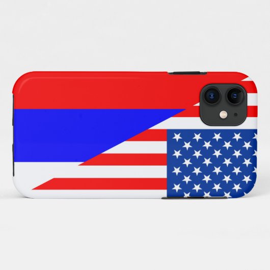 統一された州アメリカ合衆国ロシア半旗アメリカ国 Case-Mate iPhoneケース (裏面(横))