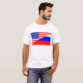 統一された州アメリカ合衆国ロシア半旗アメリカ国 Tシャツ (正面フル)