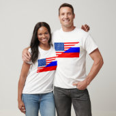 統一された州アメリカ合衆国ロシア半旗アメリカ国 Tシャツ (ユニセックス)