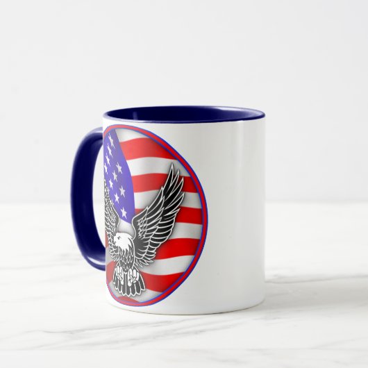統一された州アメリカ国旗のイーグルマグ マグカップ (正面左)