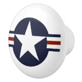 統一された州アメリカ国旗の丸のシンボル セラミックノブ (右)