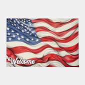 統一された州アメリカ国旗 ドアマット (正面)