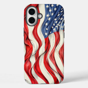 統一された州アメリカ国旗 iPhone 16 PLUSケース